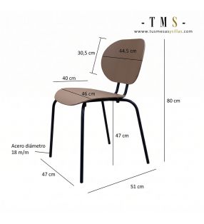 Chaise Hari, très confortable.