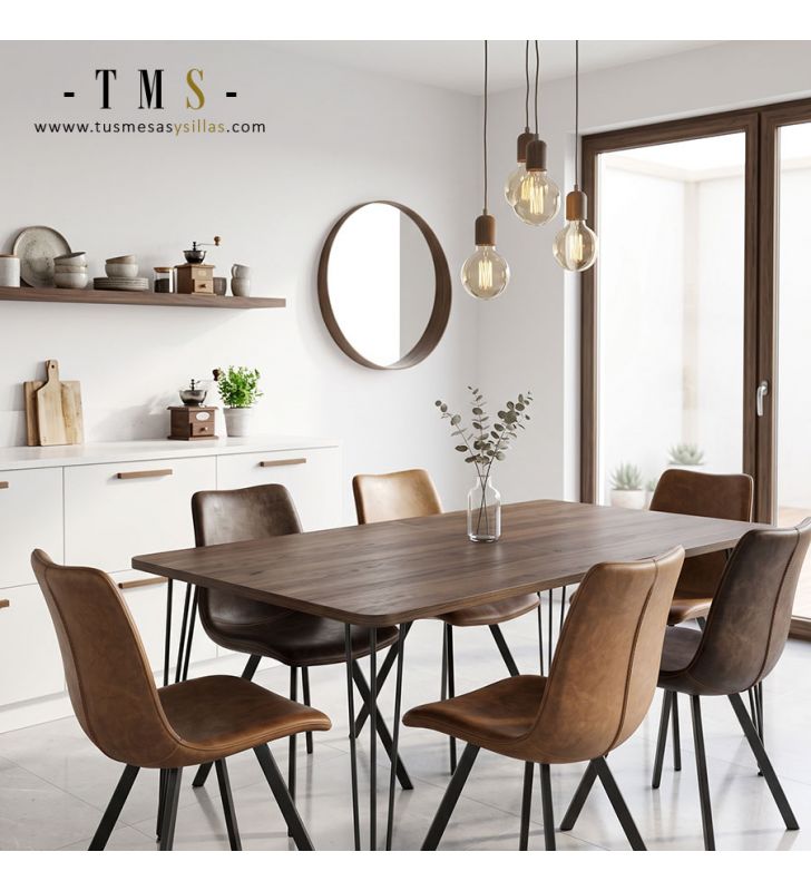 Table Beti avec plateau en chêne. Table Beti avec plateau en chêne.