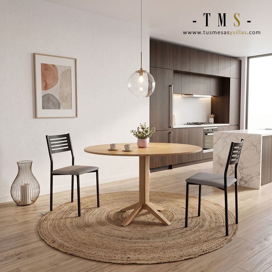 Chaise de cuisine Formen avec pieds en métal et assise rembourrée, disponible en plusieurs finitions