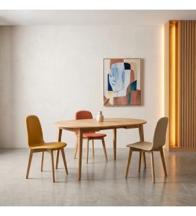table ronde extensible intégrée