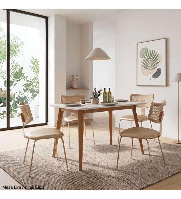 table extensible avec pieds inclinés