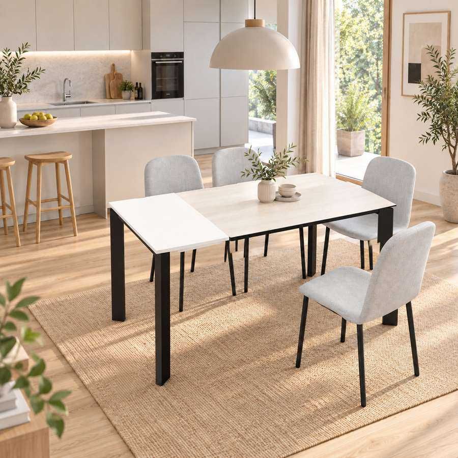 Table extensible Gorbea avec plateau Dekton et longueur 110 cm - 2 Table extensible Gorbea avec plateau Dekton et longueur 110 cm - 2