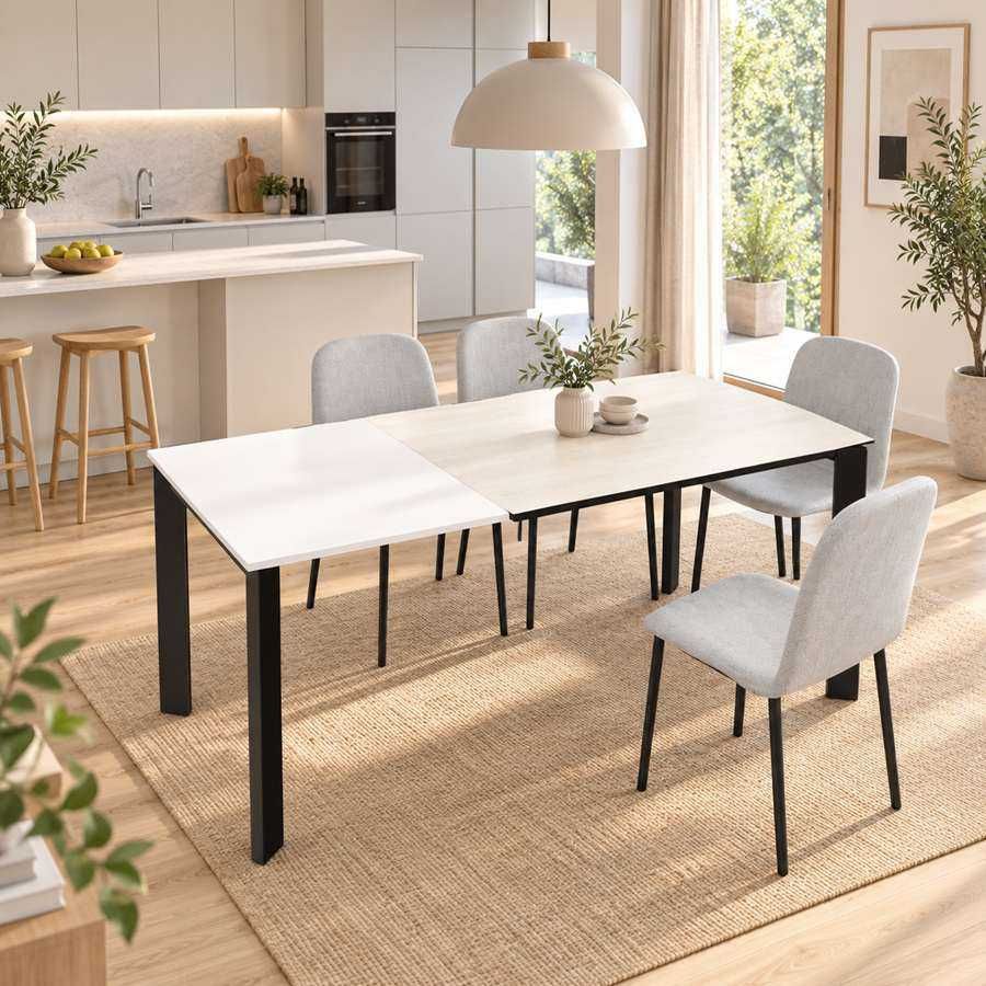 Table extensible Gorbea avec plateau Dekton et longueur 110 cm - 2 Table extensible Gorbea avec plateau Dekton et longueur 110 cm - 2