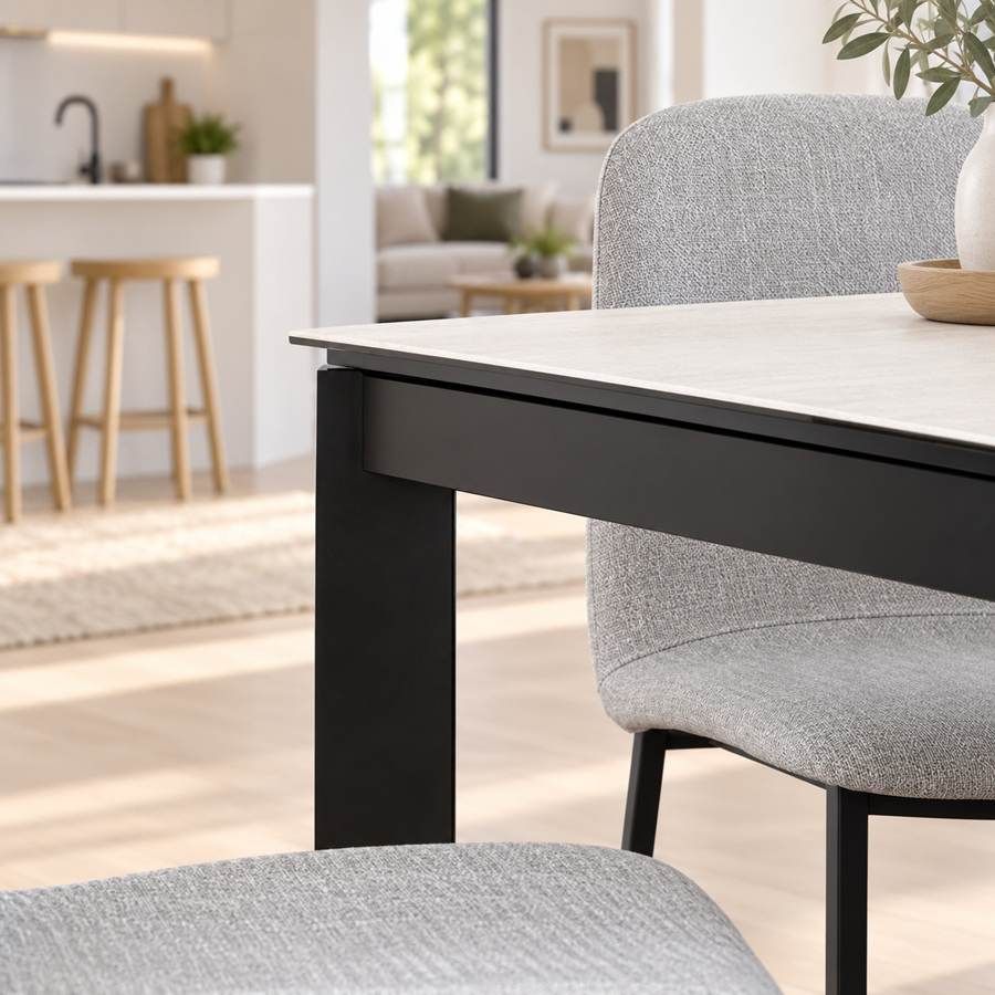 Table extensible Gorbea avec plateau Dekton et longueur 110 cm - 2 Table extensible Gorbea avec plateau Dekton et longueur 110 cm - 2