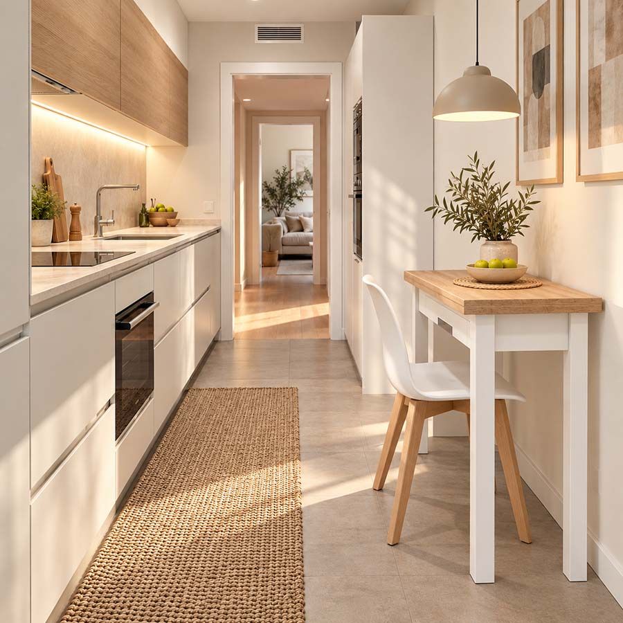 Table de cuisine petite extensible en format livre Arpa