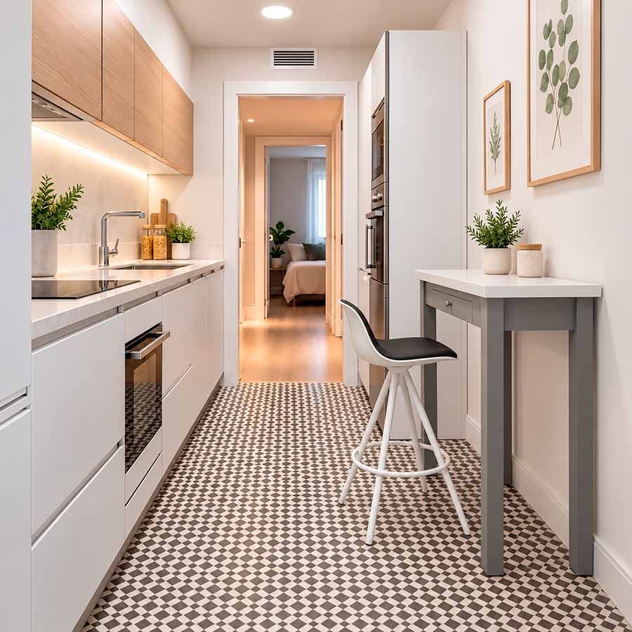 Table ou barre fixe avec tiroir et extensible