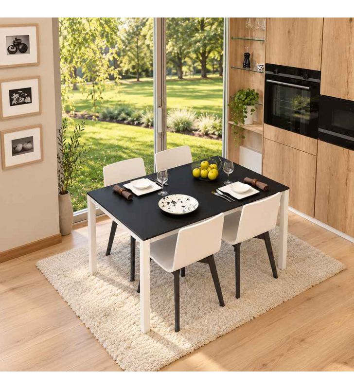 table extensible noire et blanche table extensible noire et blanche