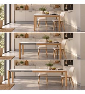 Table extensible en bois Dekton