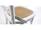 Silla clasica Vintage con aspas Silea en madera y blanca