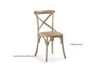 Silla clasica Vintage con aspas Silea en madera y blanca