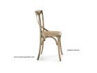 Silla clasica Vintage con aspas Silea en madera y blanca