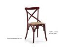 Silla clasica Vintage con aspas Silea en madera y blanca