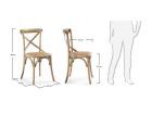 Silla clasica Vintage con aspas Silea en madera y blanca