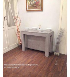 mesa consola extensible pata giratoria comedor extensible hasta 3 m  en madera y laca