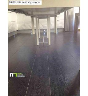 mesa consola extensible pata giratoria comedor extensible hasta 3 m  en madera y laca