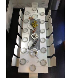 mesa consola extensible pata giratoria comedor extensible hasta 3 m  en madera y laca