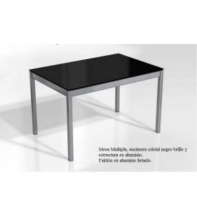 mesa cocina fija a medida multipla encimera porcelanico