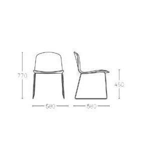 Silla comedor Bob XL con brazos de Ondarreta