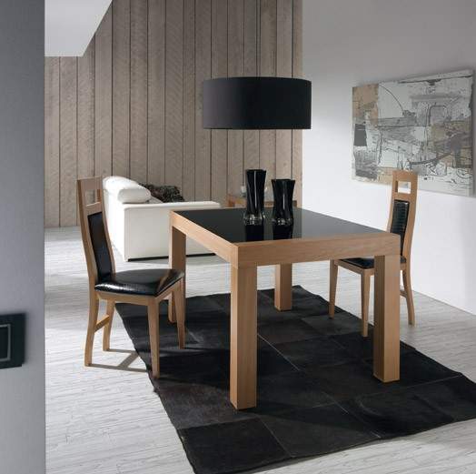 mesa comedor moderna Tania 276 con encimera cristal