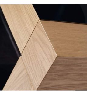 mesa comedor moderna Tania 276 con encimera cristal