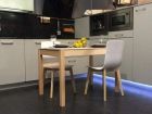 Mesa cocina comedor Mirka en Silestone extensible en madera