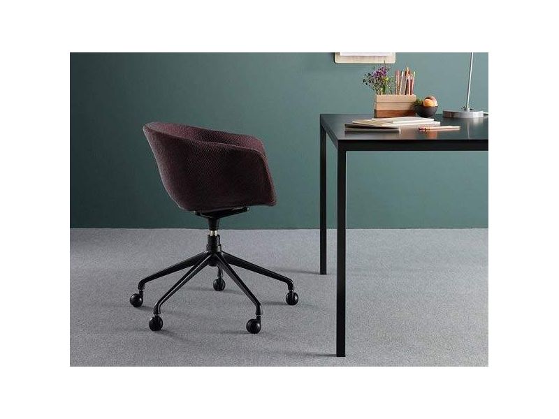 Silla de escritorio de oficina sin brazos con respaldo alto, sin ruedas,  silla de oficina con patas cruzadas, asiento ancho, sillas de escritorio de
