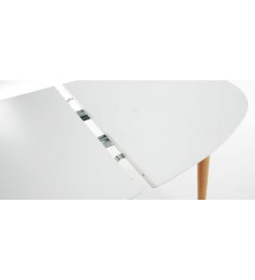 mesa ovalada Oakland extensible de estilo nordico para cocina o comedor