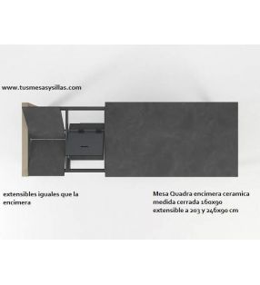 Mesa cocina extensible Quadra de Cancio Vetas, estilo nórdico
