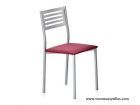 silla de cocina Formen tapizada y blanca