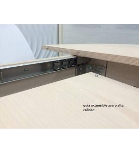 Mesa redonda extensible de cocina o comedor de diseño nórdico Mikado