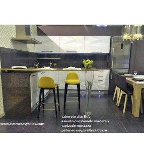 Taburete con respaldo Bob alto cocina y hosteleria
