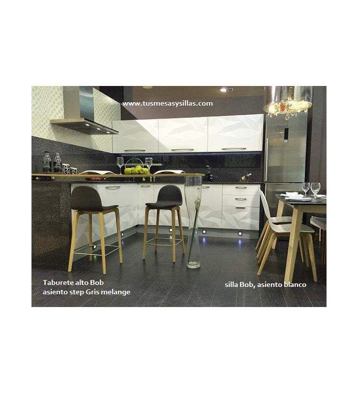 Taburete con respaldo Bob alto cocina y hosteleria
