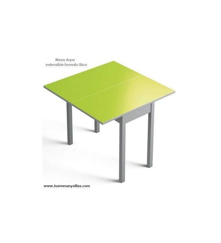 Mesa de cocina pequeña extensible en formato libro Arpa