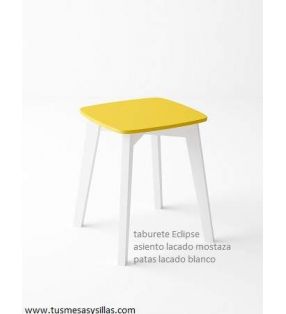 Taburete bajo madera eclipse vetas cancio estilo nordico