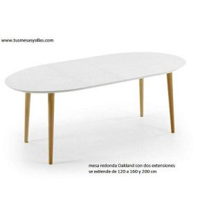 Mesa redonda Oakland de estilo nordico 120 cm