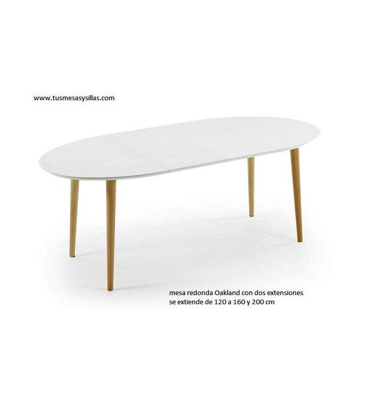 Mesa redonda Oakland de estilo nordico 120 cm