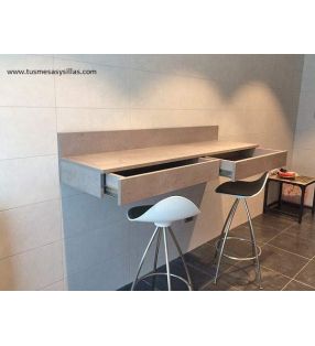 Mesa de cocina alta con cajón Urume