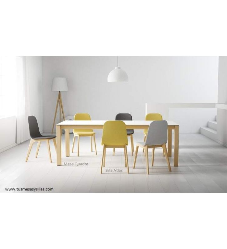 Mesa Fija de estilo nordico Quadra