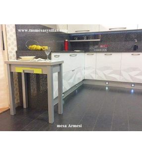 Table de cuisine petite extensible en format livre Arpa