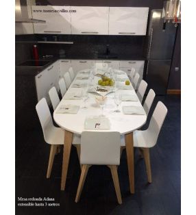 Mesa redonda extensible hasta 3 metros Adana