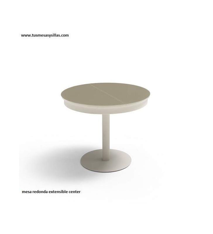 mesa redonda extensible center vimens cocina