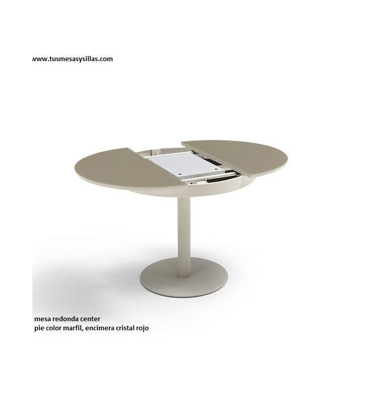 mesa redonda extensible center vimens cocina