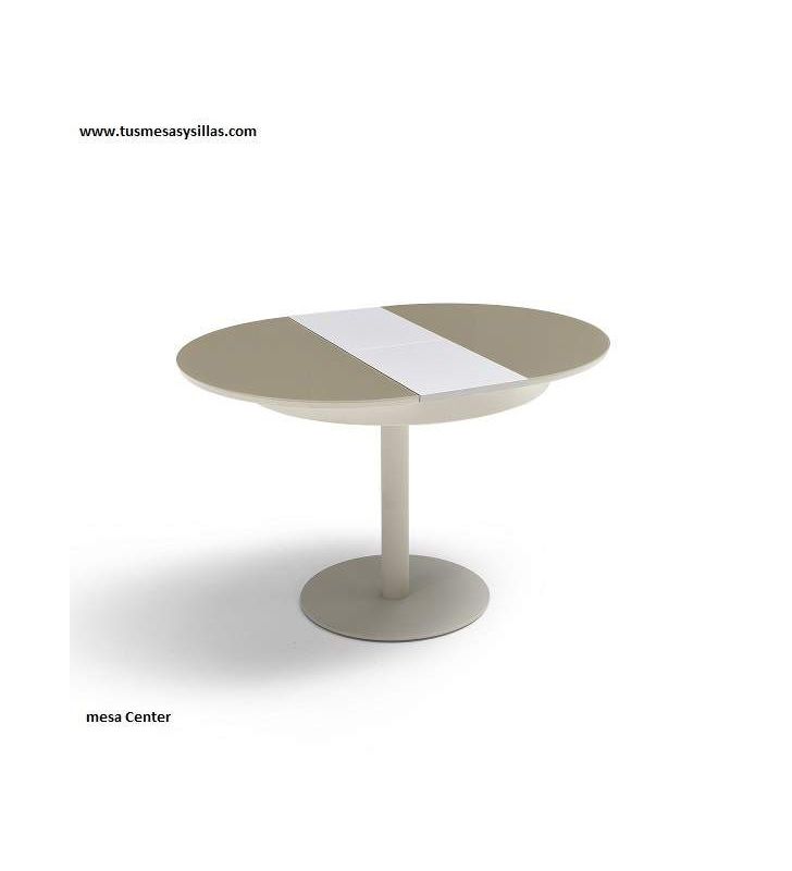 mesa redonda extensible center vimens cocina