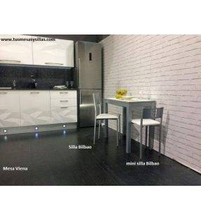 Mesa de cocina extensible frontal modelo Javea