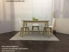 Mesa extensible Adana, encimera estratificado canto madera