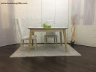 Mesa extensible Adana, encimera estratificado canto madera