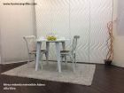 Silla clasica Vintage con aspas Silea en madera y blanca