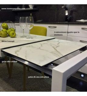 mesa concept extensible de cocina moderna cancio