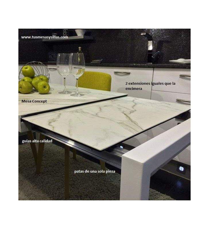 mesa concept extensible de cocina moderna cancio