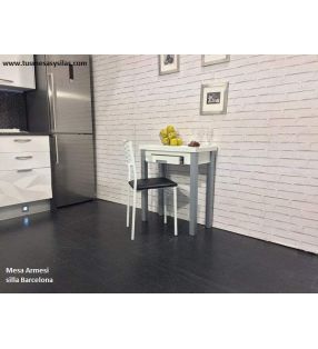 Table de cuisine petite extensible en format livre Arpa